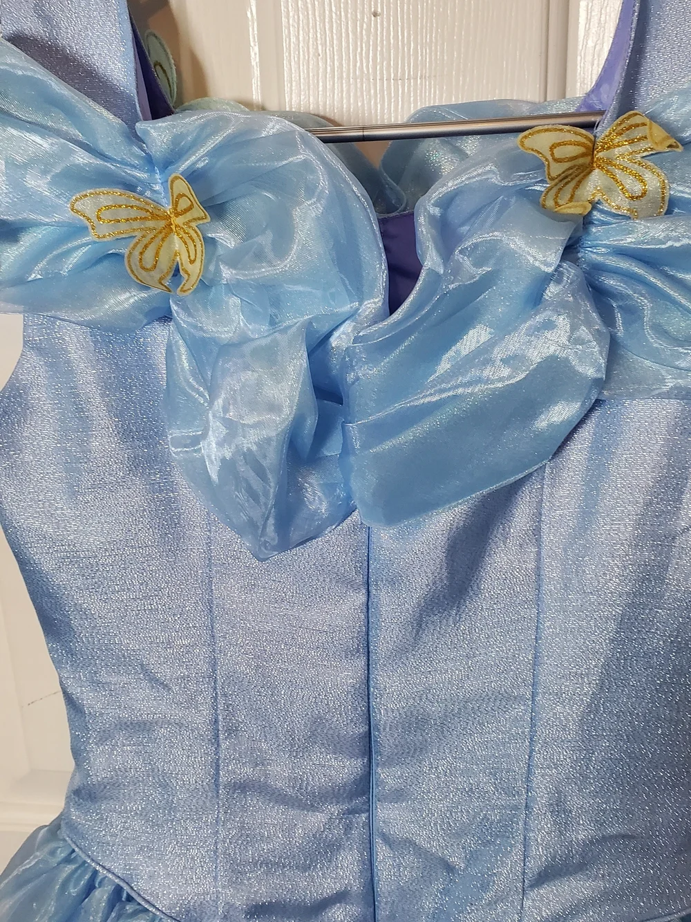 Disney Light Blue Sparkle Princess Dress with Butterfly Details